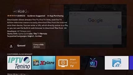 Installer l'application Downloader
